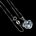 Sky Blue Topas Silberkette 925 natur 20