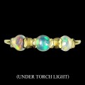 Silber Größe 14 zarter Feueropal Ring