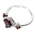 Ring 925 Silber natürliche Granate Größe 12