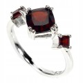 Ring 925 Silber natürliche Granate Größe 12
