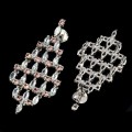 Silber schöne Aquamarin Saphire Ohrringe 925 4