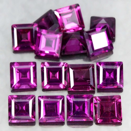 Granat Rhodolite Natursteine ​​6,07 ct 15 Stk