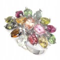 Ring natürliche 925 Turmaline Größe 14 schön