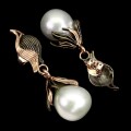 4 Art Ohrringe 925 natürliche Barockperlen