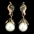 4 Art Ohrringe 925 natürliche Barockperlen