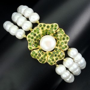 Armband natürliche Diopsid Perlen 925 schön