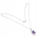 Halskette aus 925er Silber mit natürlichen Amethyst Zirkonia