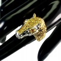 Ring Pferd natürliche Saphire Songea Größe 18 Sterlingsilber