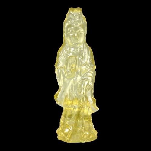 Guanyin geschnitzter Zitronenquarz natur 15,86ct