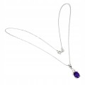 Halskette aus 925er Silber mit natürlichen Amethyst Zirkonia
