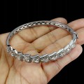 Silberarmband mit natürlichen Aquamarin Zirkonia