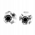 Ohrringe natürliche schwarze Diamanten 0,27 ct Silber 5