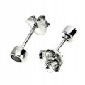 Ohrringe natürliche schwarze Diamanten 0,27 ct Silber 5