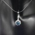 Silberkette 925 London Blue Topas Zirkonia 13