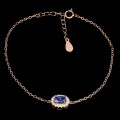 Zartes Silberarmband mit natürlichem Tansanit