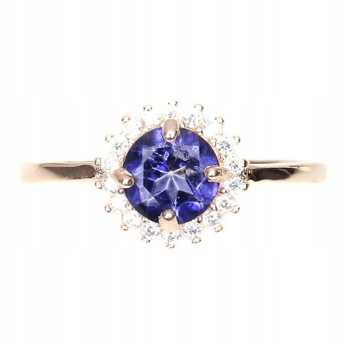 Zarter Silberring Blauer Topas Größe 14,5