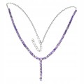 Natürliche Amethyst Halskette aus 925er Sterlingsilber Wunderschön