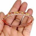 Armband aus 925er Sterlingsilber mit natürlichen Songea Saphiren