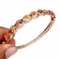 Armband aus 925er Sterlingsilber mit natürlichen Songea Saphiren