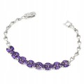 Natürliche Amethyste Silberarmband schön 925
