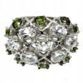 Ring natürliche Aquamarin Diopside Größe 13,5