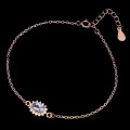 Zartes Silberarmband mit natürlichem Tansanit