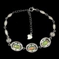 Silberarmband Feueropale 925 Zirkonia 23