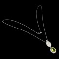 Halskette aus 925er Silber mit natürlichen Peridot Zirkonia