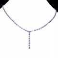 Halskette aus 925er Sterlingsilber mit wunderschönen natürlichen Amethysten