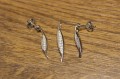 Set aus 375 Gold Ohrringen mit zertifizierten Diamanten