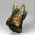 Geschnitzter Labradorit Wolf Naturstein 134,87 ct