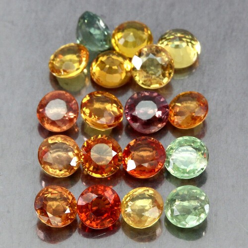 Songea Saphire Natursteine ​​5,29 ct 18 Stück