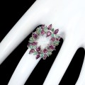Ring Granate 925 Silber Smaragde Größe 17,5