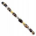 Silberarmband 925 schwarze Naturopale
