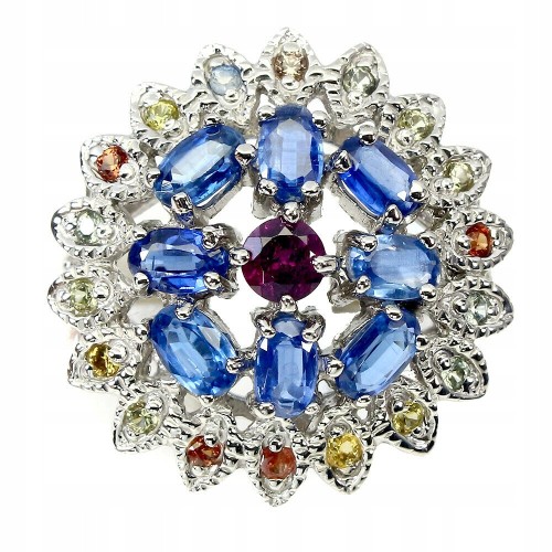 Ring Größe 17 natürliche Kyanite Saphire Granat