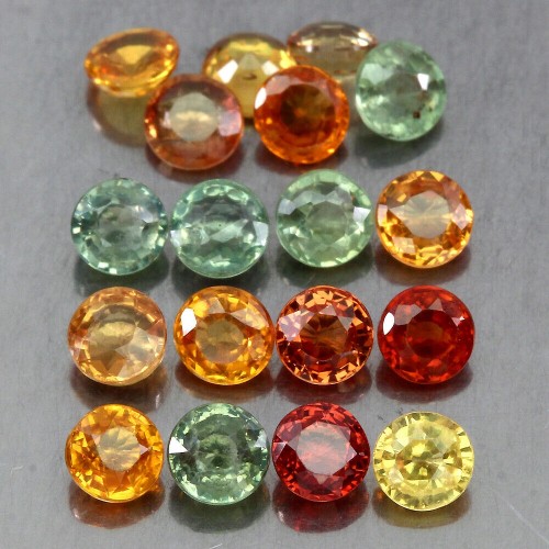 Songea Saphire 5,31 ct Natursteine ​​18 Stück