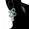 Ohrringe 925 Naturtopas Sky Blue Zirkonia 4