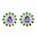 925 Amethyste Ohrringe Diopsid Silber natur 4