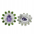 925 Amethyste Ohrringe Diopsid Silber natur 4
