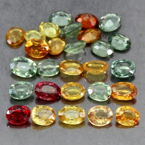 Saphire Songea Natursteine ​​4,3 ct 28 Stück